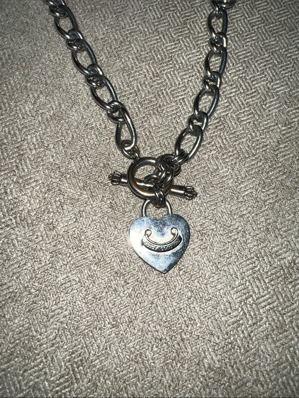 Juicy Couture Y2K Silver-Tone Chunky Chain Necklace SEND ME OFFERS